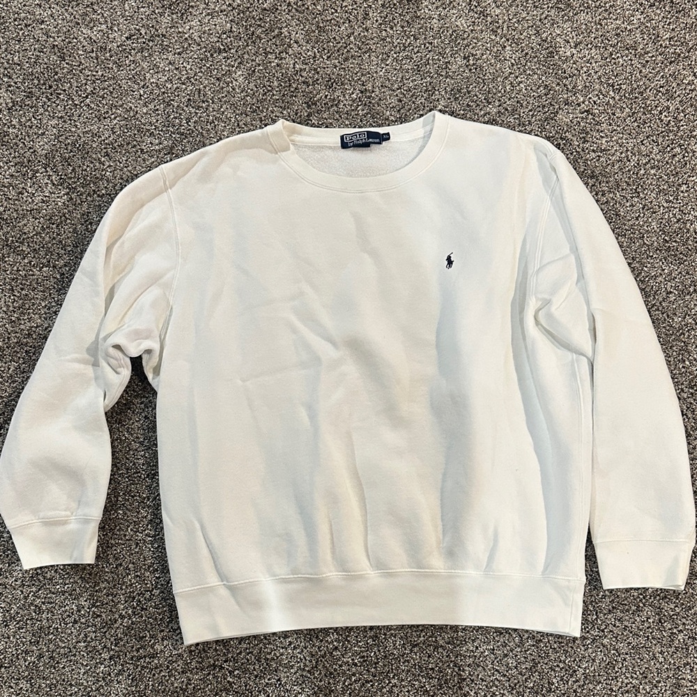Polo by Ralph Lauren White Crewneck Sweater